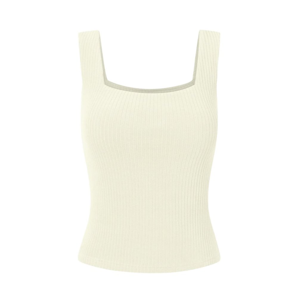 Velvety Touch Square Neck Wide Rib Brami Tank